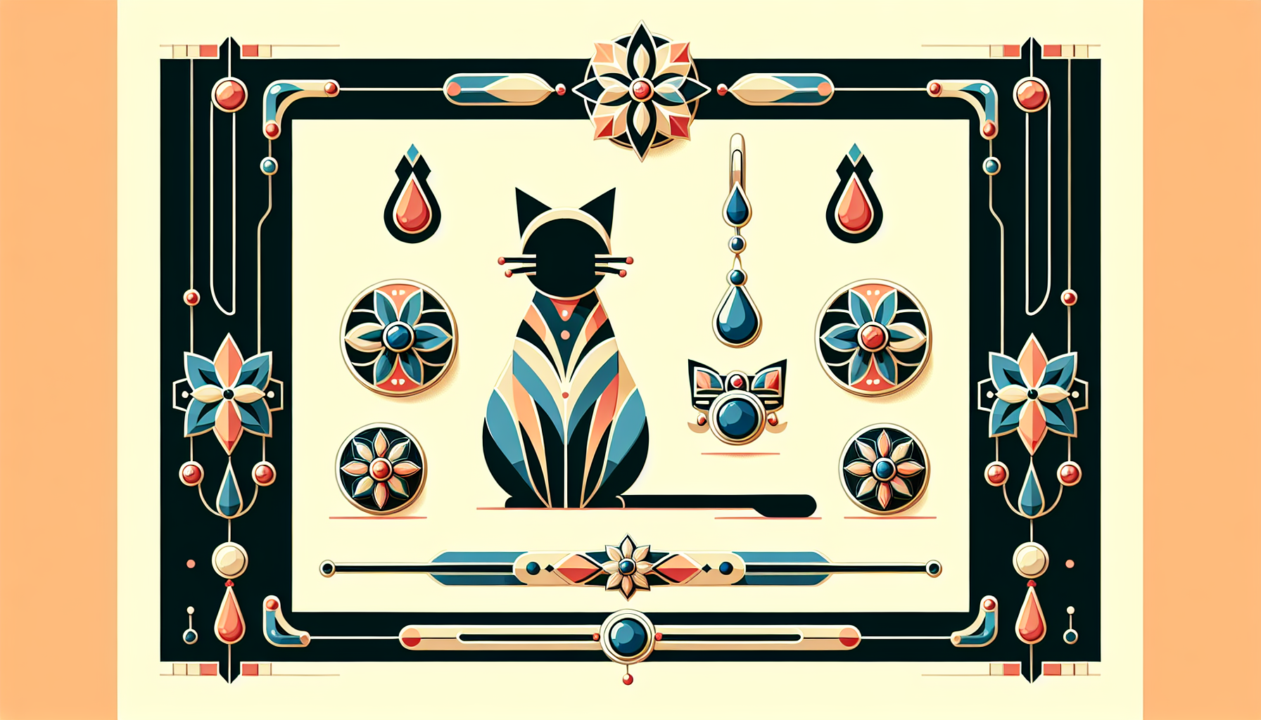 artistic cat-themed jewelry designs